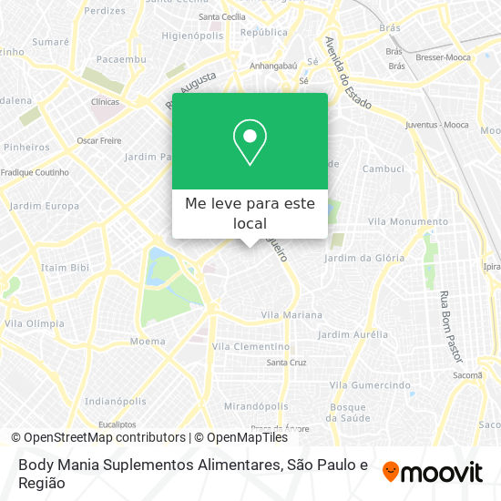 Body Mania Suplementos Alimentares mapa