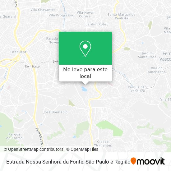 Estrada Nossa Senhora da Fonte mapa