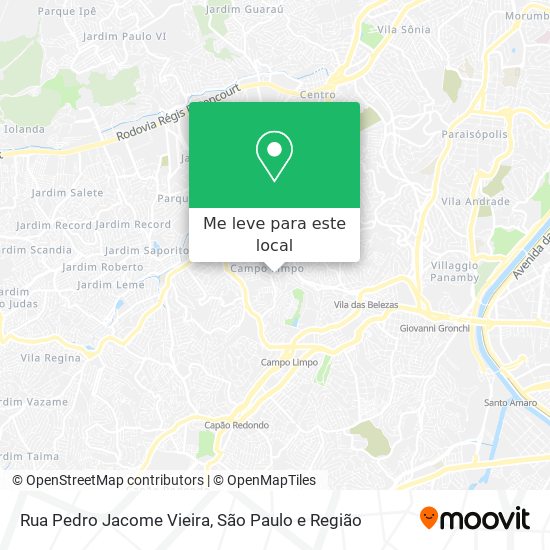 Rua Pedro Jacome Vieira mapa