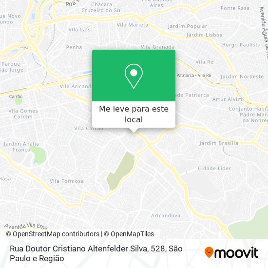 Rua Doutor Cristiano Altenfelder Silva, 528 mapa