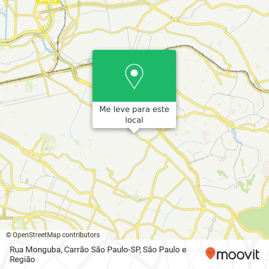 Rua Monguba, Carrão São Paulo-SP mapa