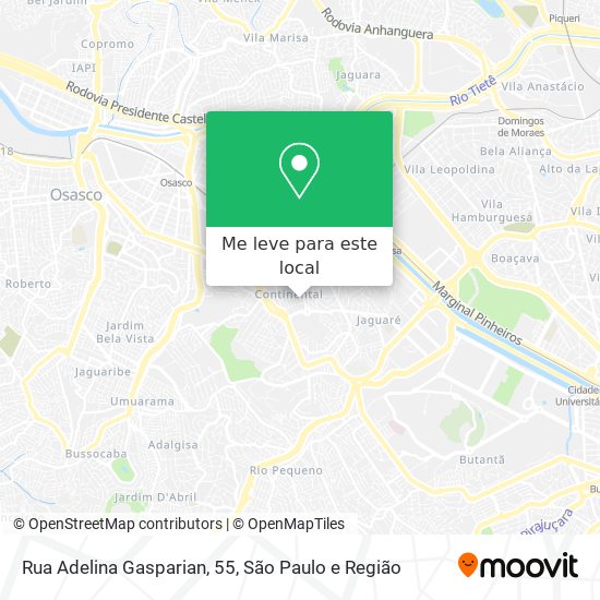 Rua Adelina Gasparian, 55 mapa