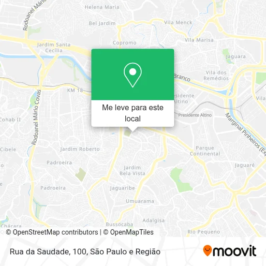 Rua da Saudade, 100 mapa