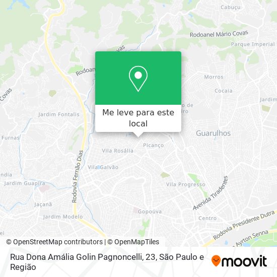 Rua Dona Amália Golin Pagnoncelli, 23 mapa