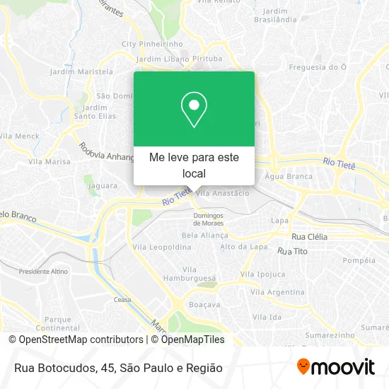 Rua Botocudos, 45 mapa