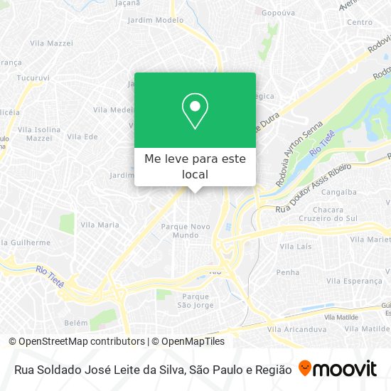 Rua Soldado José Leite da Silva mapa