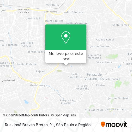 Rua José Breves Bretas, 91 mapa