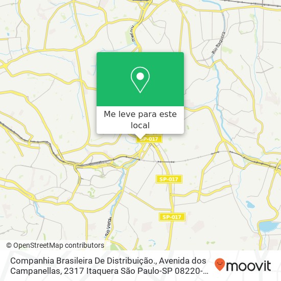 Companhia Brasileira De Distribuição., Avenida dos Campanellas, 2317 Itaquera São Paulo-SP 08220-831 mapa