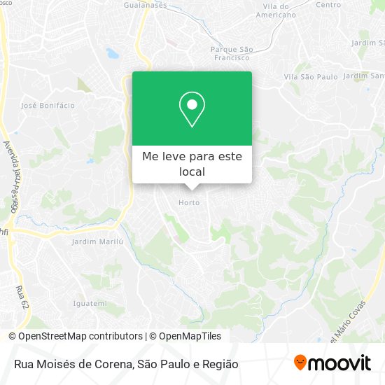 Rua Moisés de Corena mapa