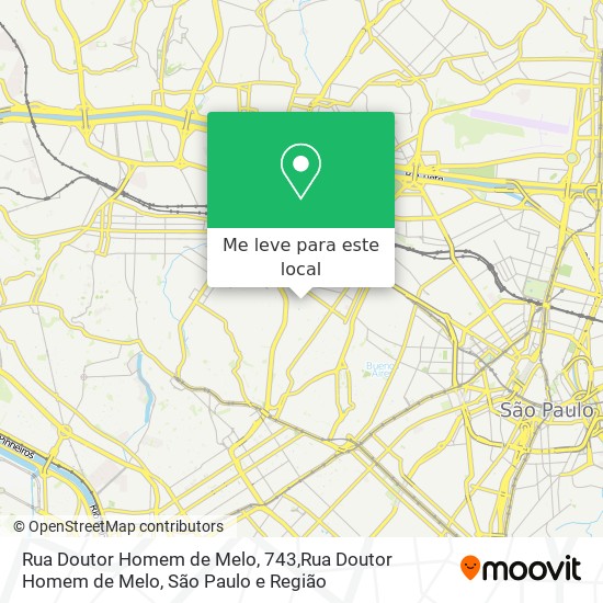 Rua Doutor Homem de Melo, 743,Rua Doutor Homem de Melo mapa