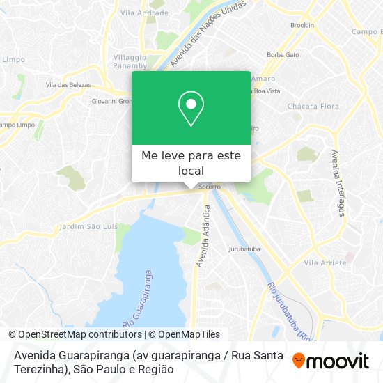 Avenida Guarapiranga (av guarapiranga / Rua Santa Terezinha) mapa