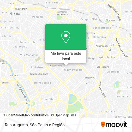 Rua Augusta mapa