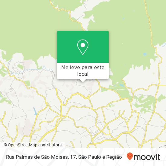 Rua Palmas de São Moises, 17, Cachoeirinha São Paulo-SP mapa