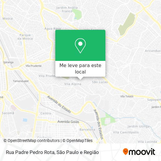 Rua Padre Pedro Rota mapa