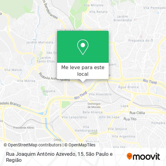 Rua Joaquim Antônio Azevedo, 15 mapa