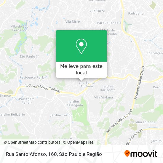 Rua Santo Afonso, 160 mapa