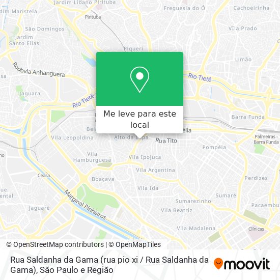 Rua Saldanha da Gama (rua pio xi / Rua Saldanha da Gama) mapa