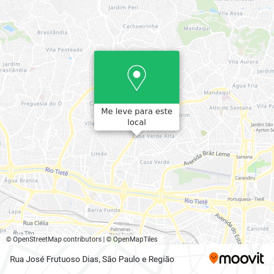 Rua José Frutuoso Dias mapa