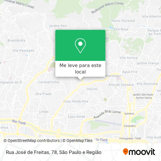 Rua José de Freitas, 78 mapa