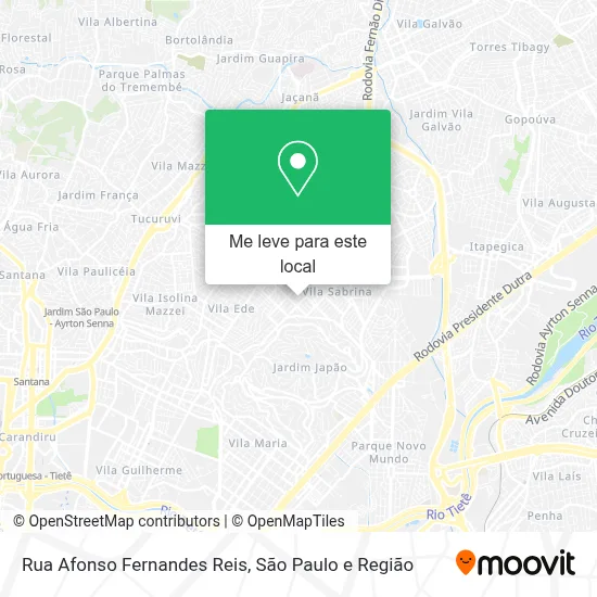 Rua Afonso Fernandes Reis mapa