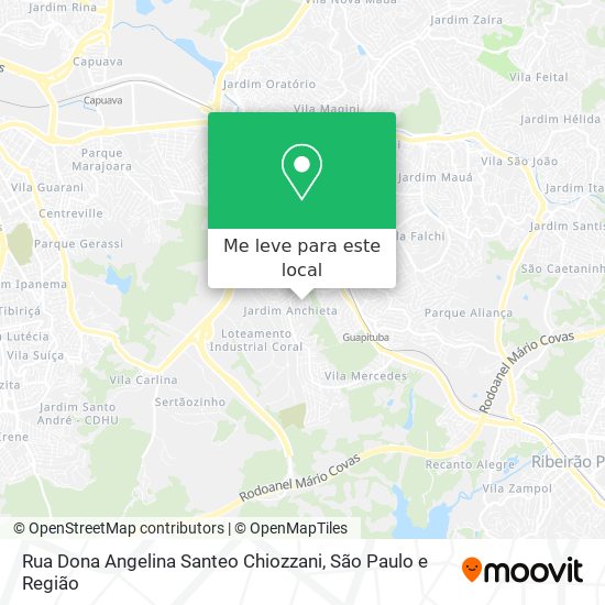 Rua Dona Angelina Santeo Chiozzani mapa