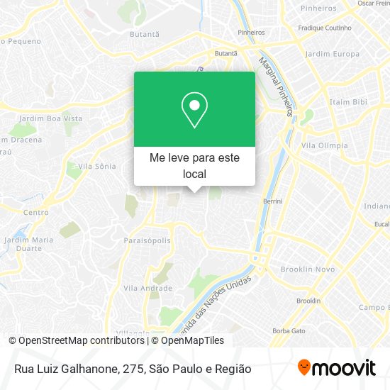 Rua Luiz Galhanone, 275 mapa