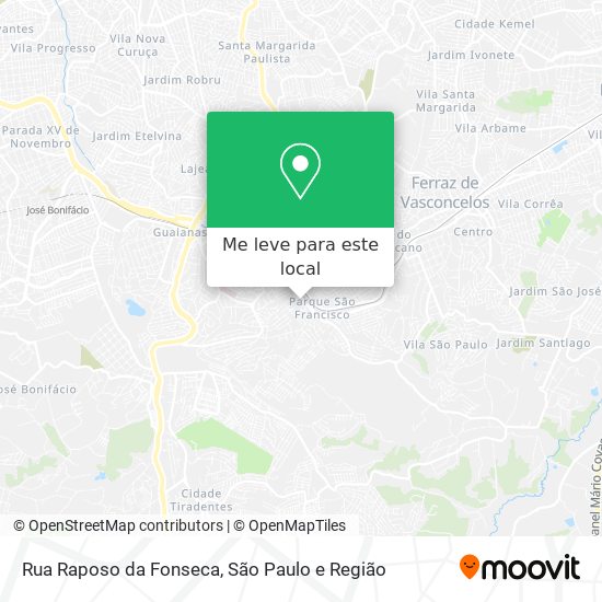 Rua Raposo da Fonseca mapa