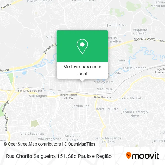 Rua Chorão Salgueiro, 151 mapa