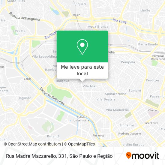 Rua Madre Mazzarello, 331 mapa