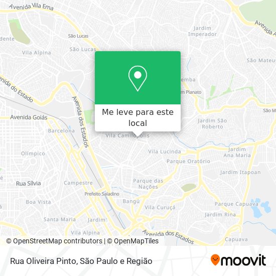 Rua Oliveira Pinto mapa