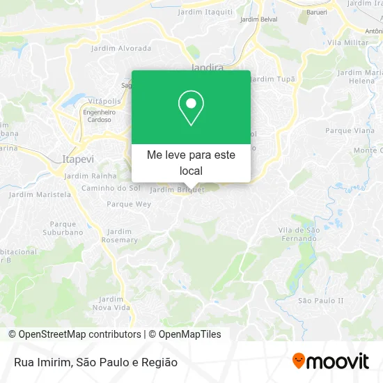 Rua Imirim mapa