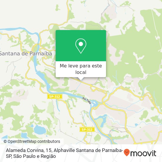 Alameda Corvina, 15, Alphaville Santana de Parnaíba-SP mapa