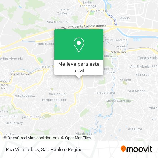 Rua Villa Lobos mapa