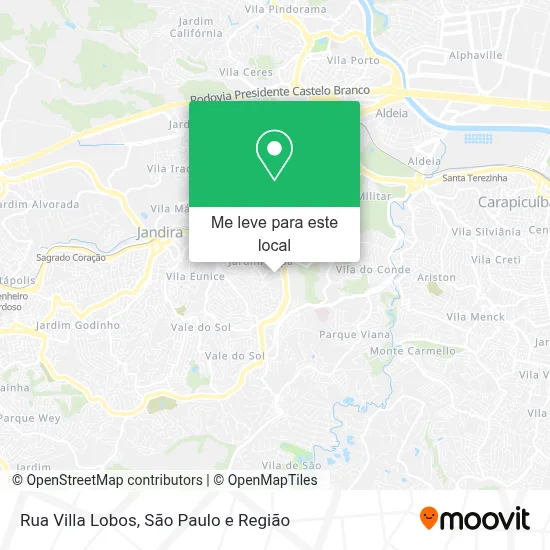 Rua Villa Lobos mapa