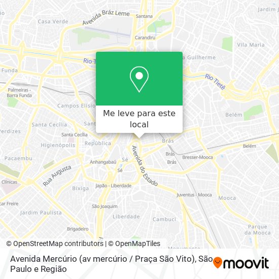 Avenida Mercúrio (av mercúrio / Praça São Vito) mapa