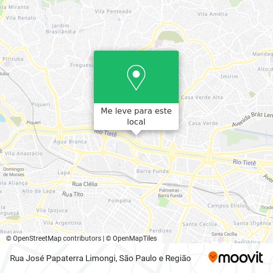 Rua José Papaterra Limongi mapa