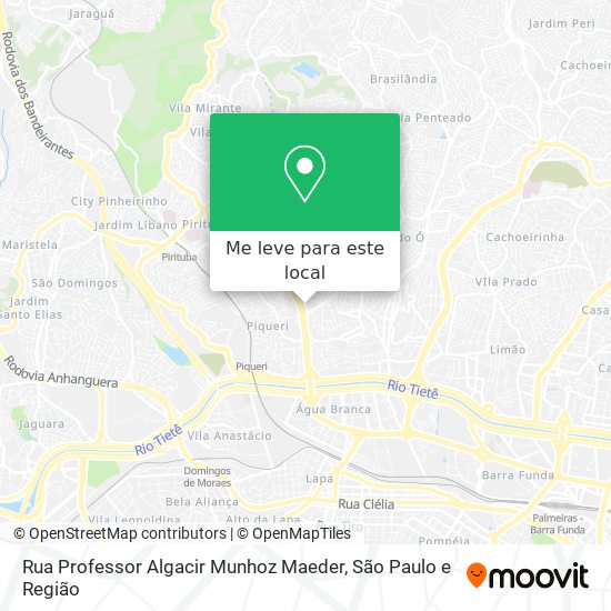 Rua Professor Algacir Munhoz Maeder mapa