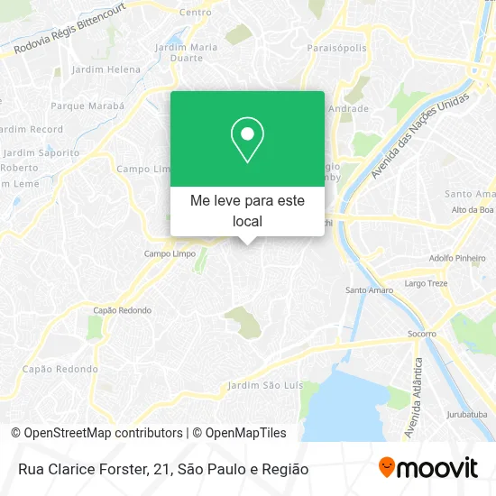 Rua Clarice Forster, 21 mapa