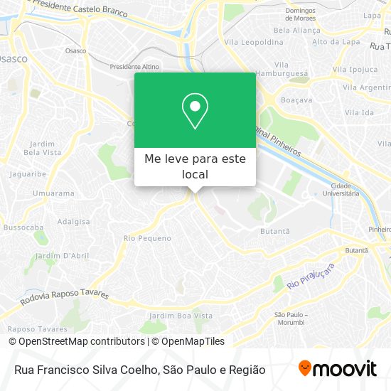 Rua Francisco Silva Coelho mapa