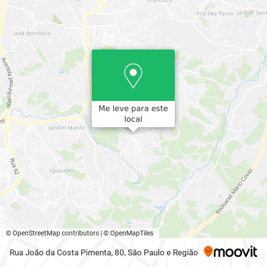 Rua João da Costa Pimenta, 80 mapa