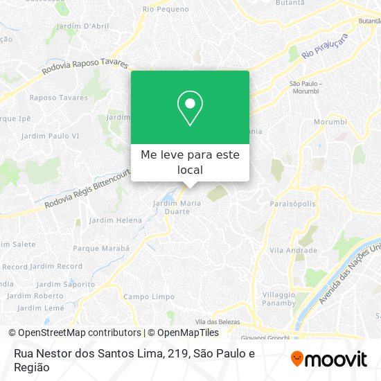 Rua Nestor dos Santos Lima, 219 mapa