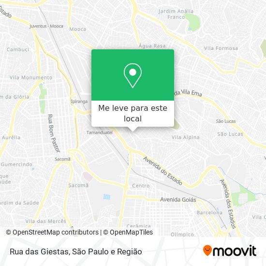 Rua das Giestas mapa