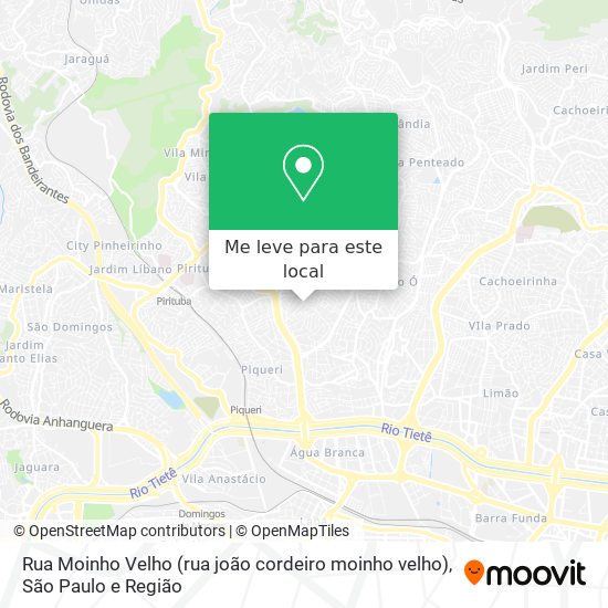 Rua Moinho Velho (rua joão cordeiro moinho velho) mapa