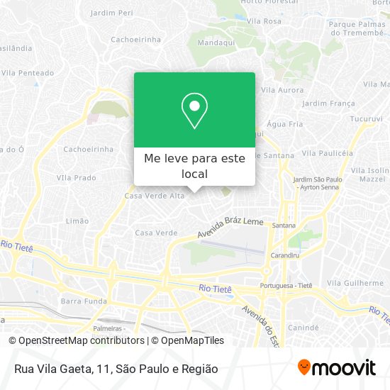 Rua Vila Gaeta, 11 mapa