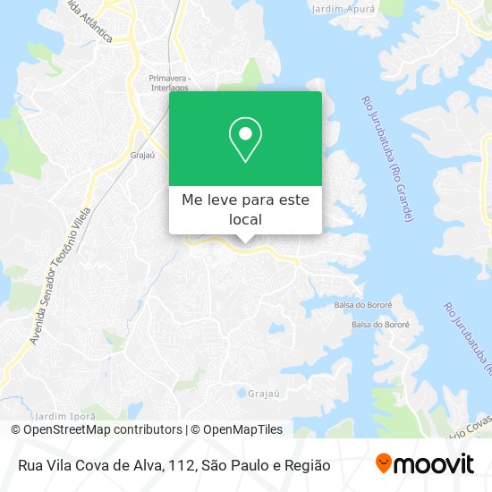 Rua Vila Cova de Alva, 112 mapa