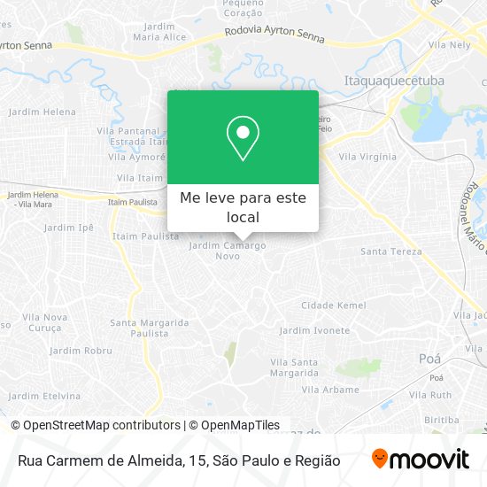 Rua Carmem de Almeida, 15 mapa