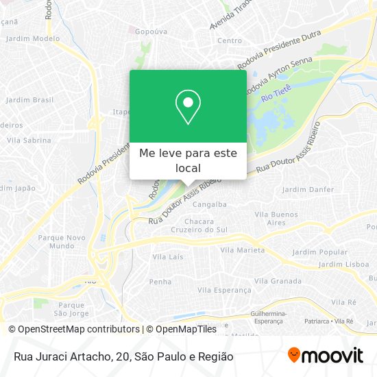 Rua Juraci Artacho, 20 mapa