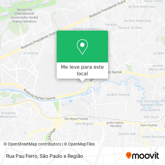 Rua Pau Ferro mapa