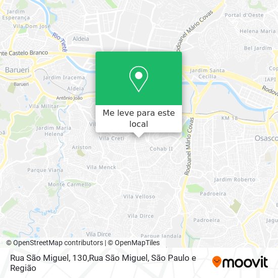 Rua São Miguel, 130,Rua São Miguel mapa