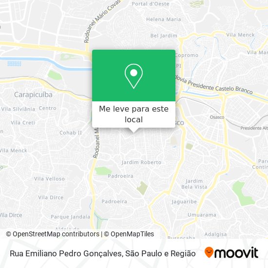 Rua Emiliano Pedro Gonçalves mapa